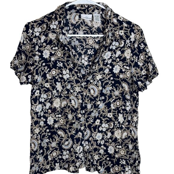 Jaclyn Smith Women's Blouse Color Floral  Size Large Sku 2449 - Picture 2 of 15